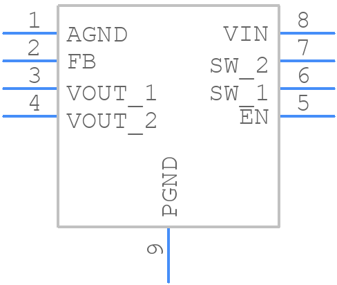 TPS61021DSGR - Texas Instruments - PCB symbol