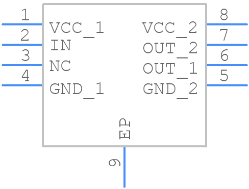 IXDN609SITR - LITTELFUSE - PCB symbol