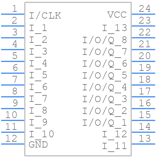 GAL22V10D-15QJ - Lattice Semiconductor - PCB symbol