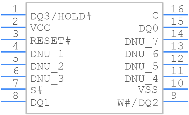 MT25QL512ABB8ESF-0SIT TR - Micron - PCB symbol