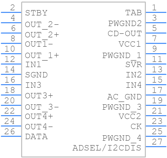 TDA75610S-48X - STMicroelectronics - PCB symbol