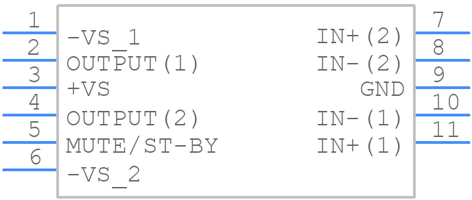 TDA7292 - STMicroelectronics - PCB symbol