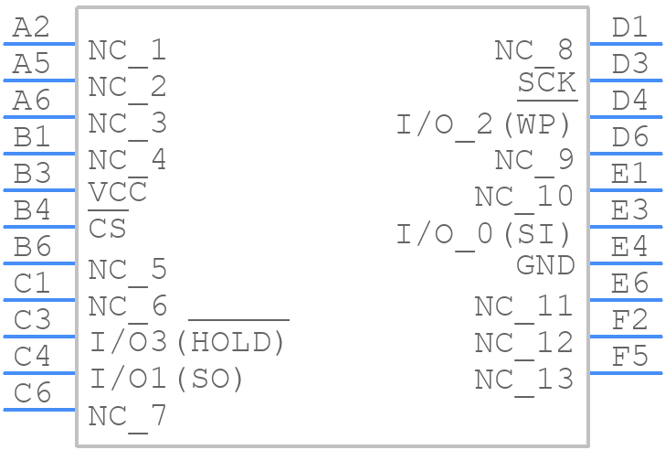 AT25QL128A-UUE-T - Adesto Technologies - PCB symbol