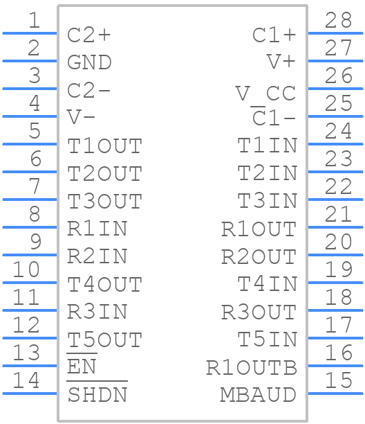 MAX3237CAI+ - Analog Devices - PCB symbol