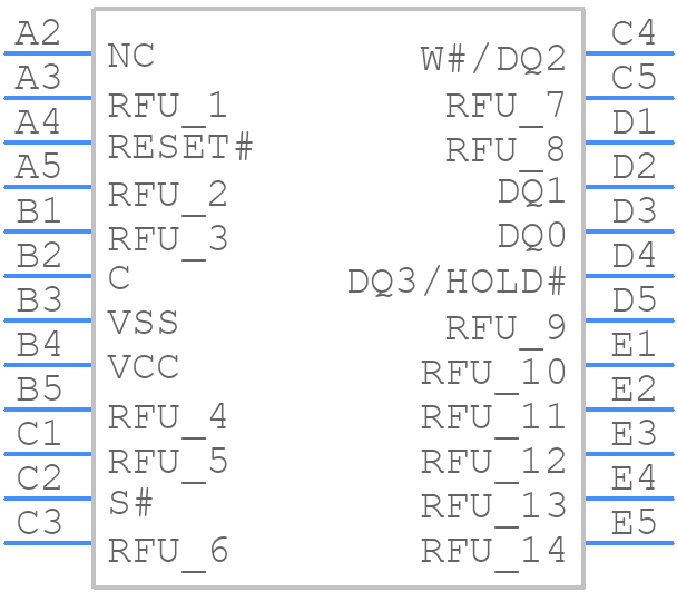 MT25QL02GCBB8E12-0SIT - Micron - PCB symbol