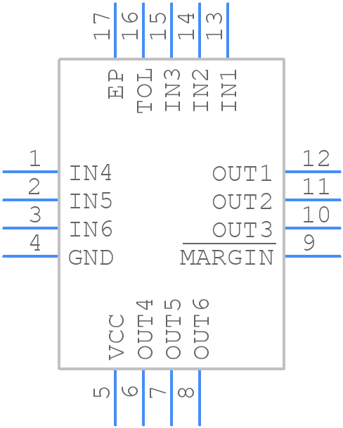 MAX16003ETE+ - Analog Devices - PCB symbol
