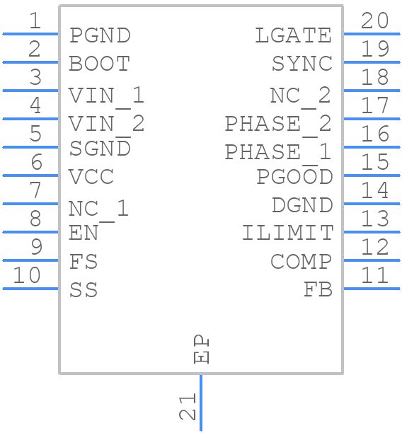 ISL78205AVEZ - Renesas Electronics - PCB symbol