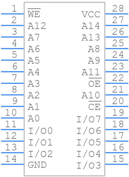 AT29C256-90PI - Microchip - PCB symbol