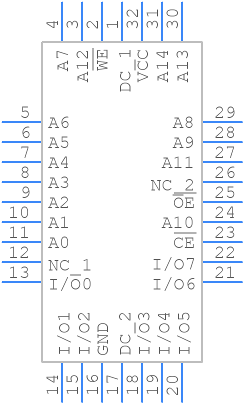 AT29C256-15JC - Microchip - PCB symbol