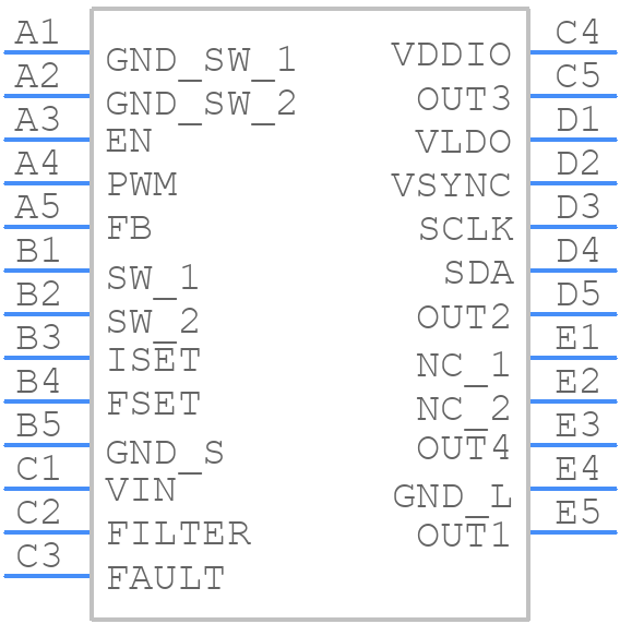 LP8553TLX/NOPB - Texas Instruments - PCB symbol