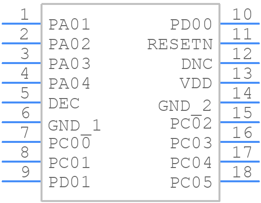 MGM210LA22JIF2 - Silicon Labs - PCB symbol