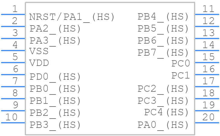 STM8L101F2U6TR - STMicroelectronics - PCB symbol
