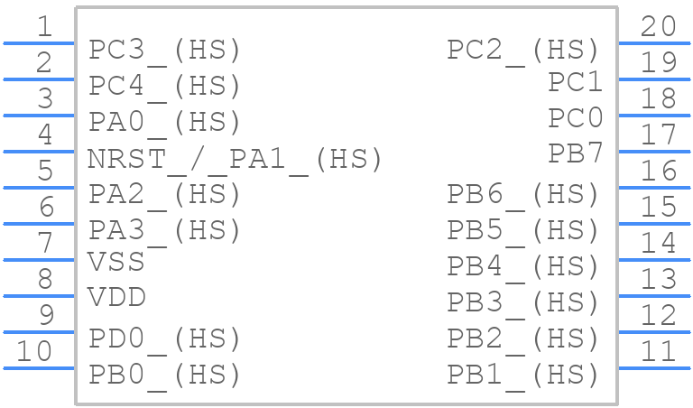 STM8L101F2P3TR - STMicroelectronics - PCB symbol