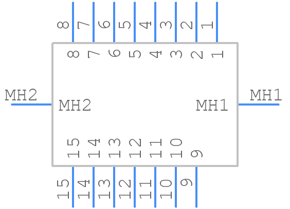 DCCM15SBSPN - Cinch Connectivity Solutions - PCB symbol