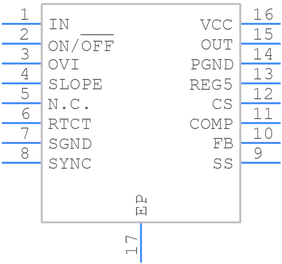 MAX15004AAUE+T - Analog Devices - PCB symbol