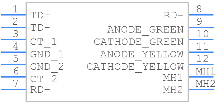 TS8P8C-PCB-TRAF ETH - Comet - PCB symbol