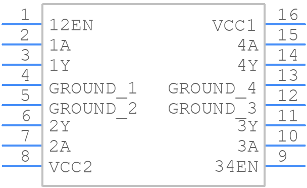 L293NE - Texas Instruments - PCB symbol