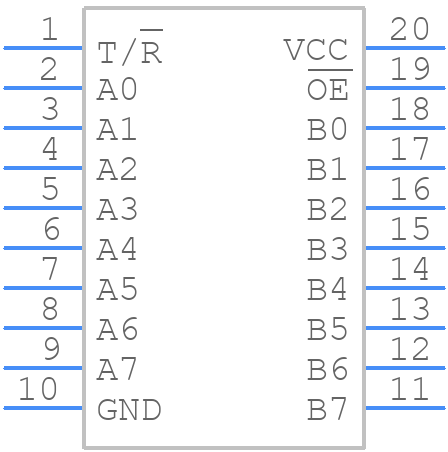 74FCT245ATSOG8 - Renesas Electronics - PCB symbol