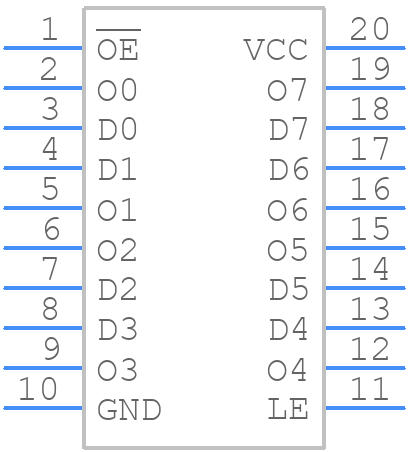 74FCT373CTQG - Renesas Electronics - PCB symbol