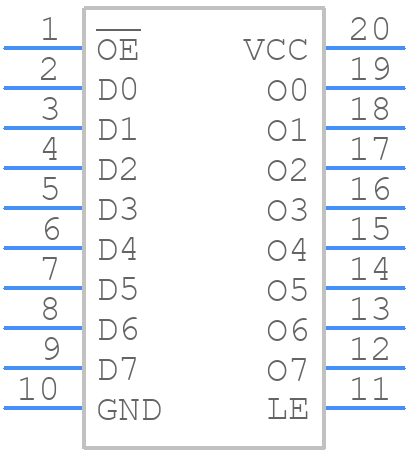 74FCT573CTQG8 - Renesas Electronics - PCB symbol
