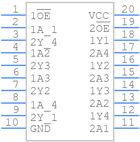74FCT3244PYG - Renesas Electronics - PCB symbol