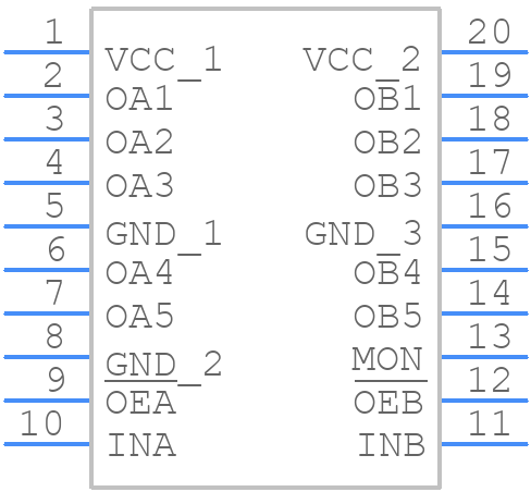 49FCT805BTSOG - Renesas Electronics - PCB symbol