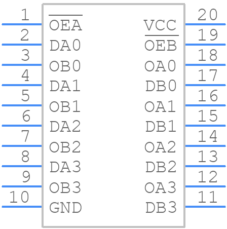 74FCT2244CTQG8 - Renesas Electronics - PCB symbol