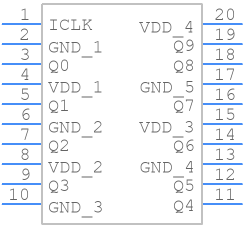 74FCT3807SQGI8 - Renesas Electronics - PCB symbol