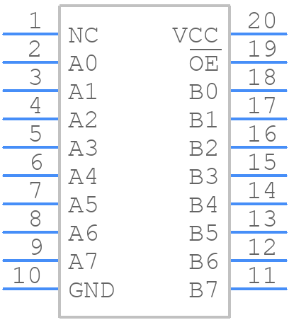 QS3VH245QG - Renesas Electronics - PCB symbol