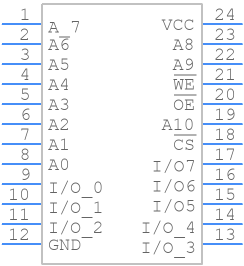 5962-8874001LA - Renesas Electronics - PCB symbol
