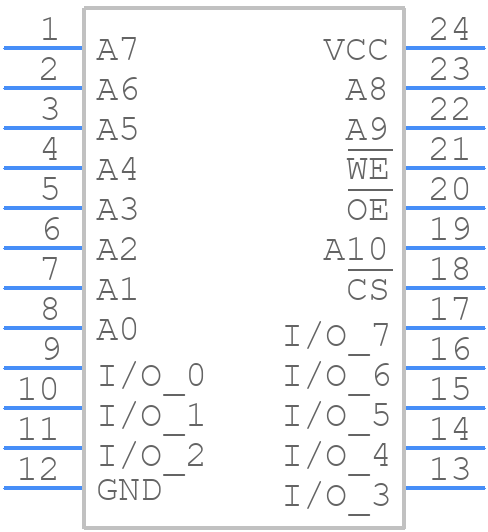 6116LA70TDB - Renesas Electronics - PCB symbol
