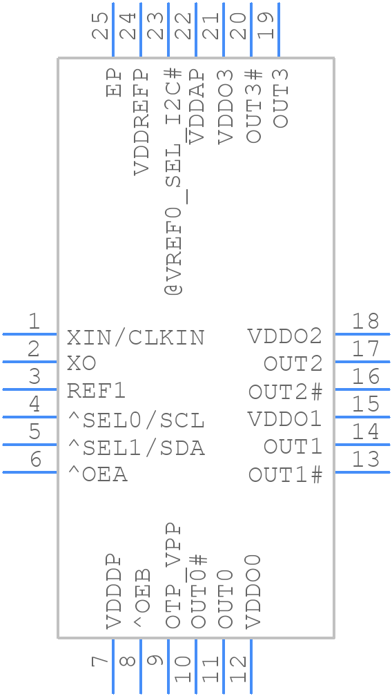 9FGV1001B004NBGI8 - Renesas Electronics - PCB symbol
