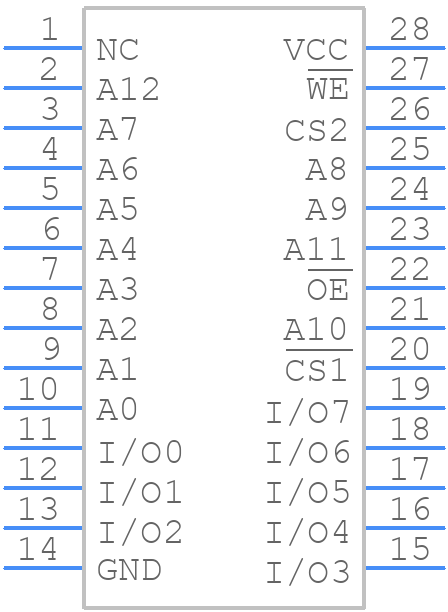 7164S45TDB - Renesas Electronics - PCB symbol