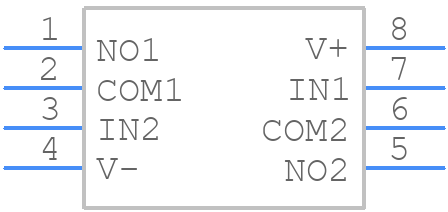 MAX323CPA+ - Analog Devices - PCB symbol