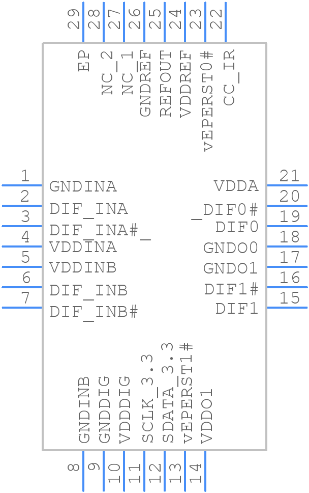 9FGL6241AQ301LTGI8 - Renesas Electronics - PCB symbol