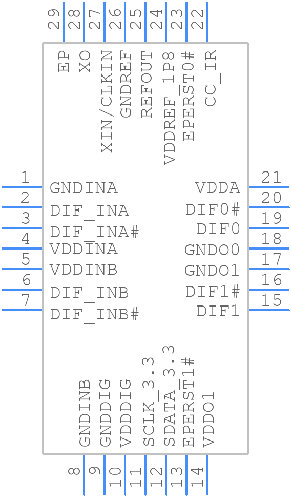 9FGL6241AP301NDGI - Renesas Electronics - PCB symbol