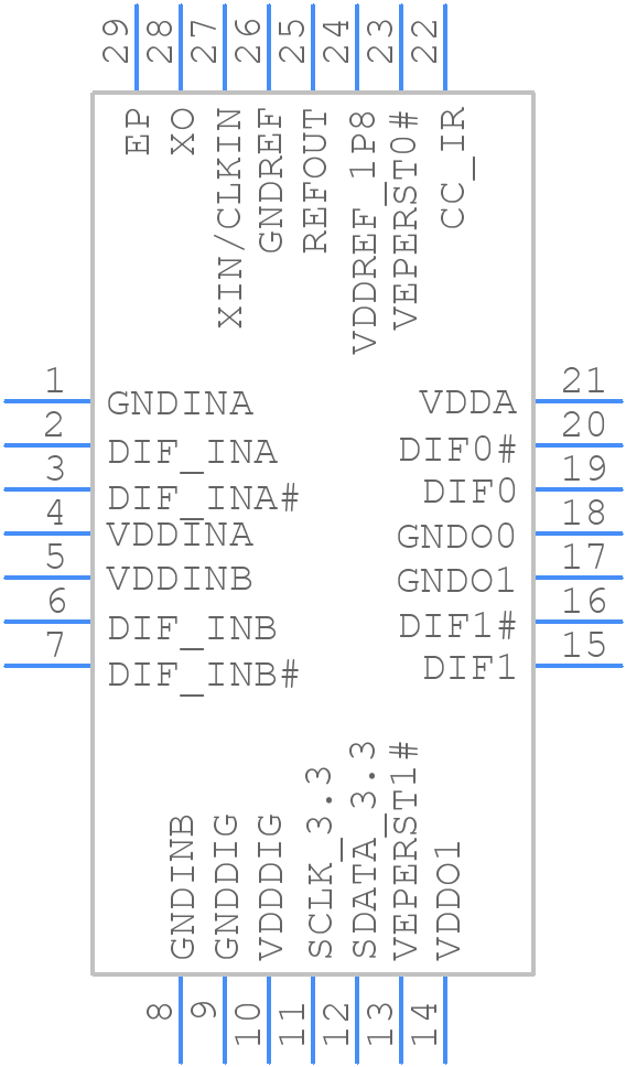 9FGL6241AP301NDGI8 - Renesas Electronics - PCB symbol