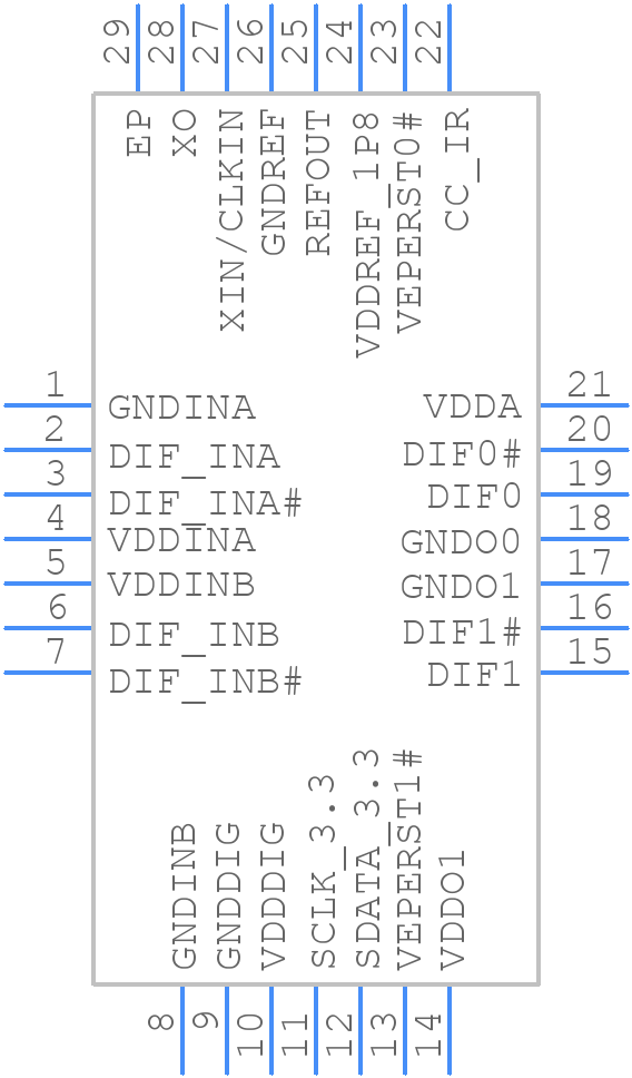 9FGL6251AP302NDGI8 - Renesas Electronics - PCB symbol