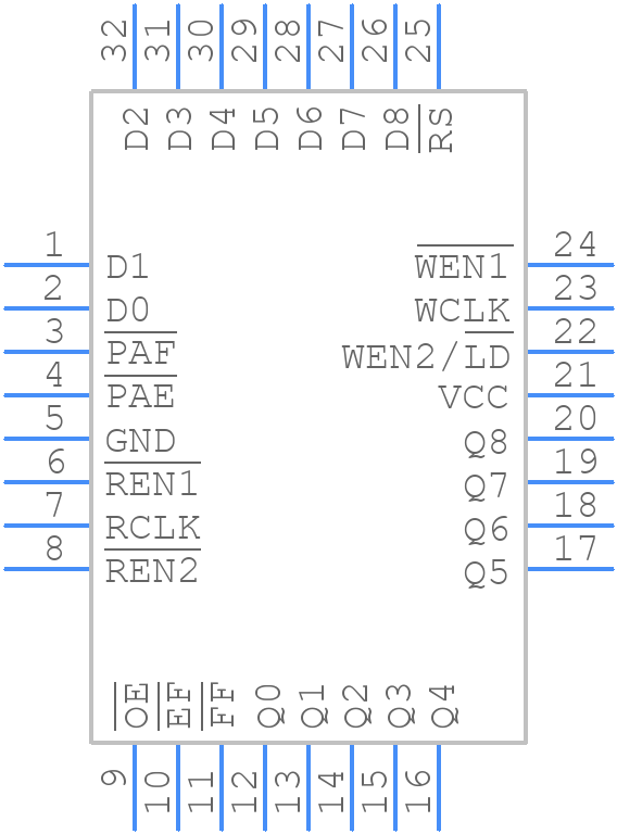 72211L15PFGI8 - Renesas Electronics - PCB symbol