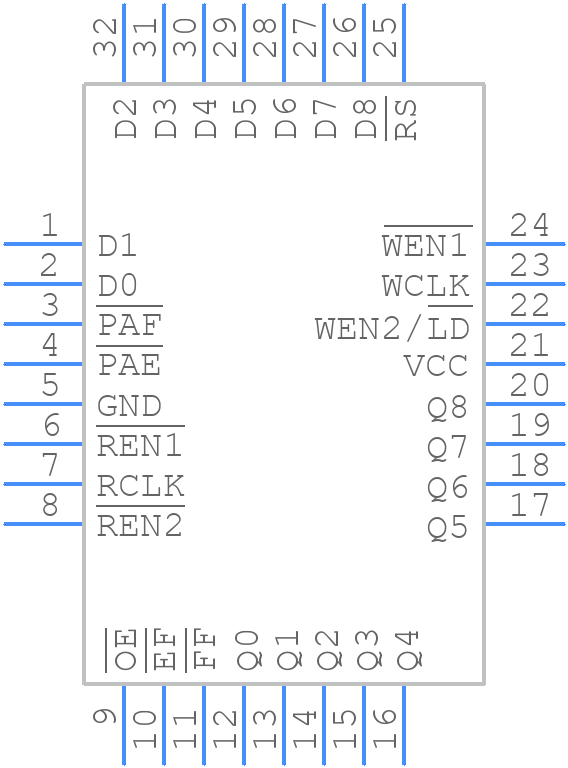 72221L10PFG - Renesas Electronics - PCB symbol