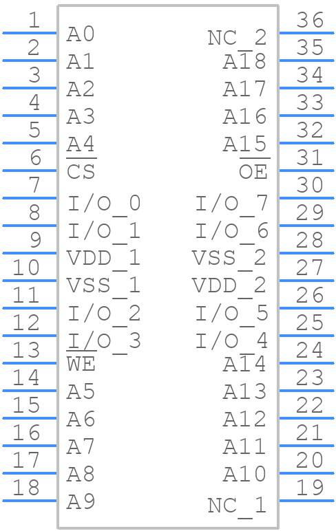 71V424L12YG8 - Renesas Electronics - PCB symbol