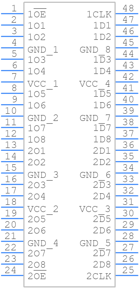 74FCT162374CTPVG - Renesas Electronics - PCB symbol