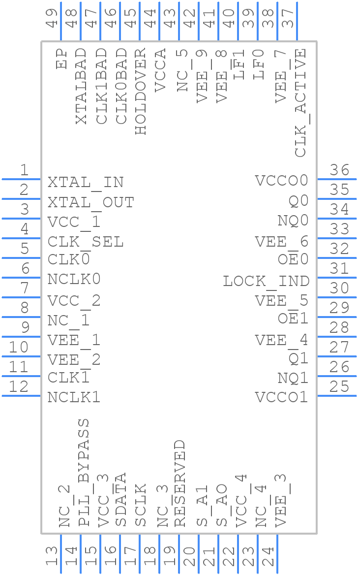 8T49N222B-101NLGI - Renesas Electronics - PCB symbol