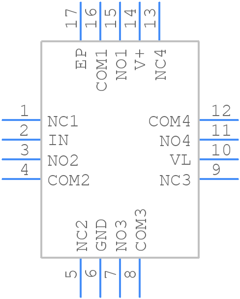 MAX4702ETE+ - Analog Devices - PCB symbol