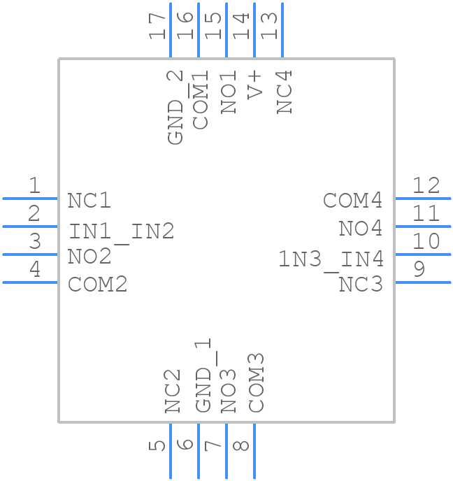 MAX4699ETE+ - Analog Devices - PCB symbol