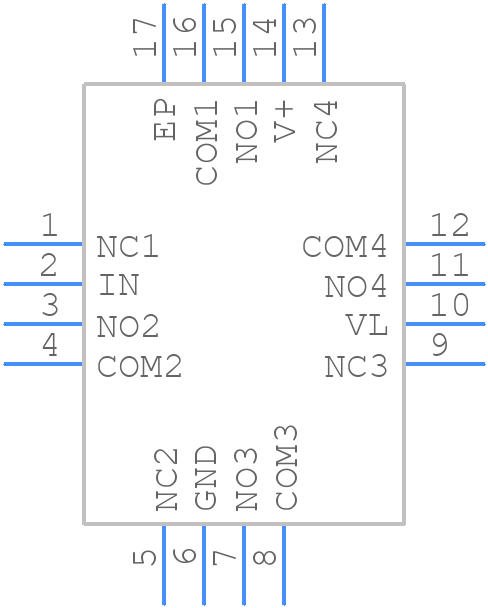 MAX4702ETE+T - Analog Devices - PCB symbol