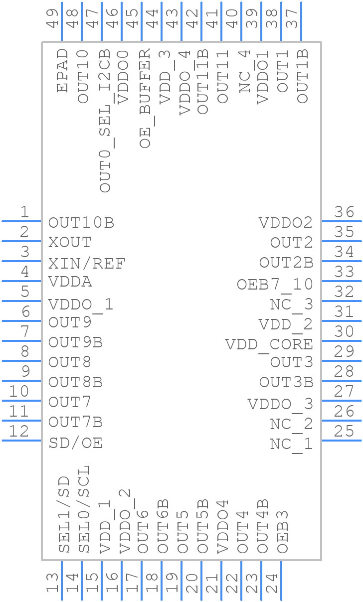 5P49V5908B501NDGI - Renesas Electronics - PCB symbol