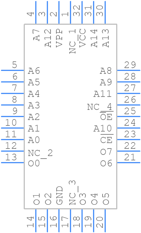 AT27BV256-70JU-T - Microchip - PCB symbol