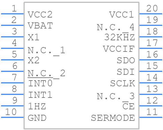 DS1306E+T&R - Analog Devices - PCB symbol