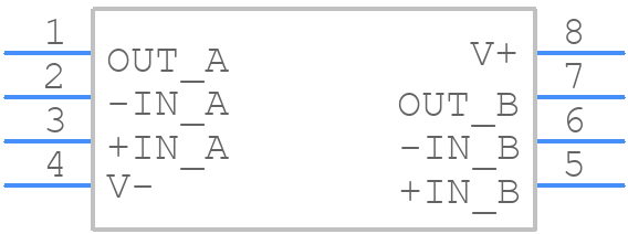 OPA2134PA. - Texas Instruments - PCB symbol